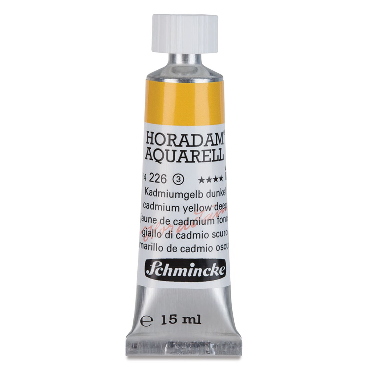 Schmincke Horadam Aquarell Artist Watercolor - Cadmium Yellow Deep, 15 ml tube